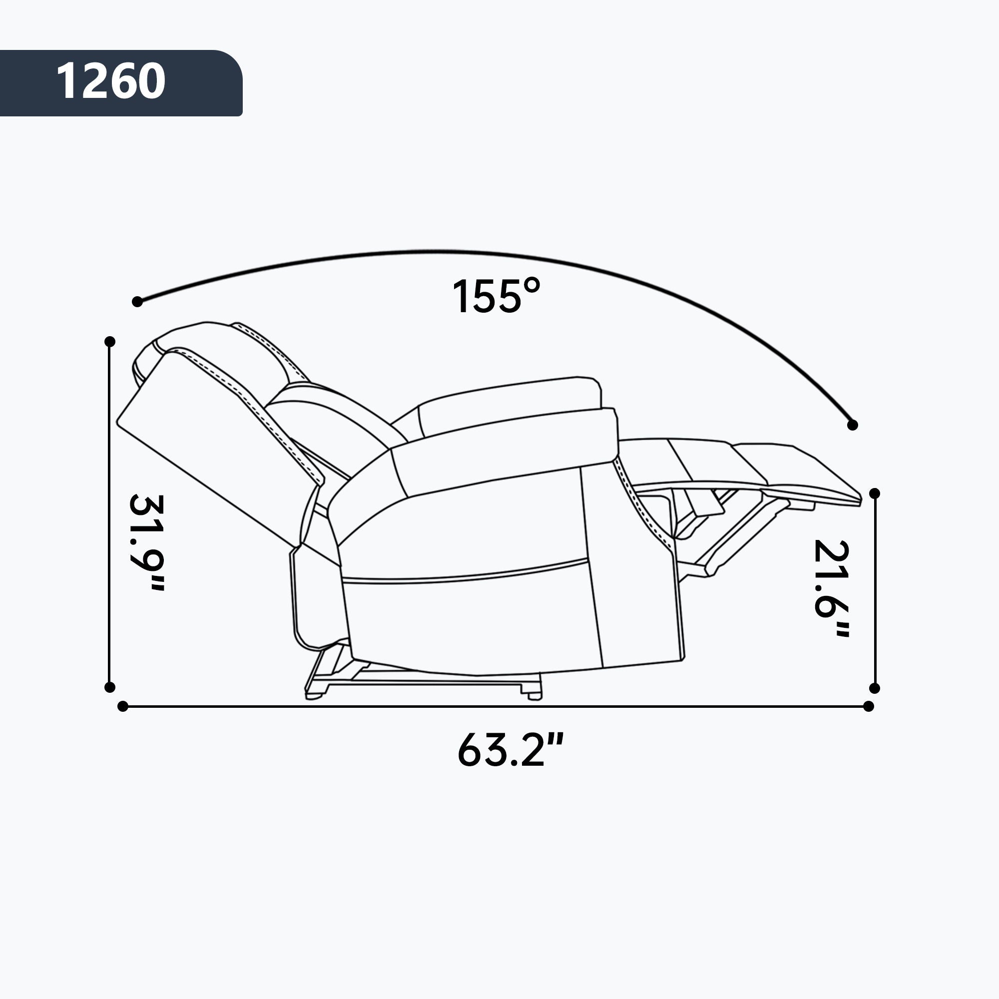 Manual Recliner Chair With Heavy Duty Motion Mechanism, 8 Vibrating Nodes And 3 Massage Modes For Living Room