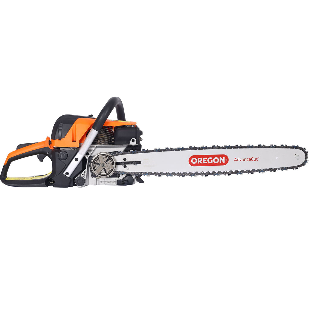 Gasoline Chainsaw 20" 52Cc For Tree And Wood Cutting - Orange