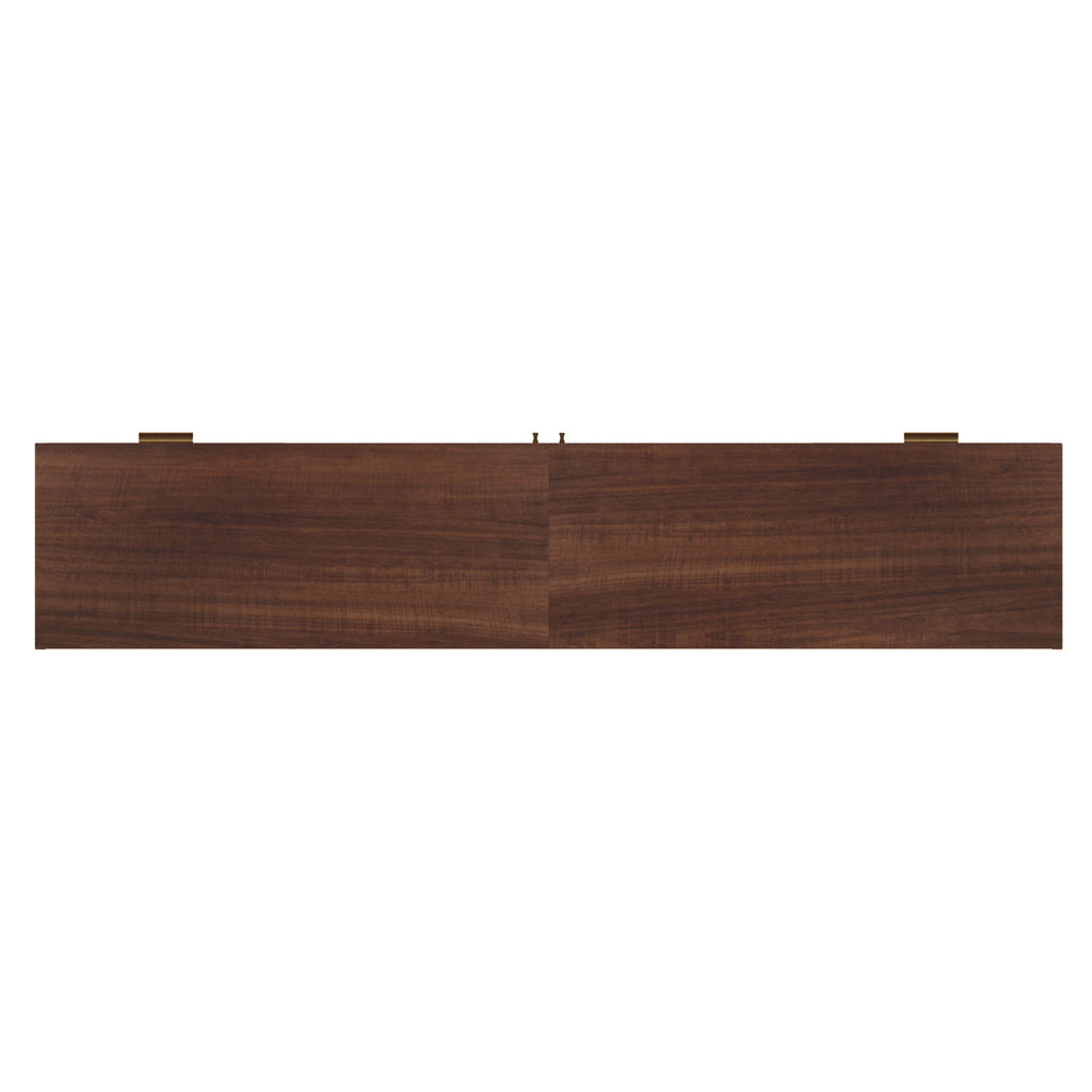TV Stand, Media Console With 4 Drawers, Soft Closing Hinges - Dark Brown