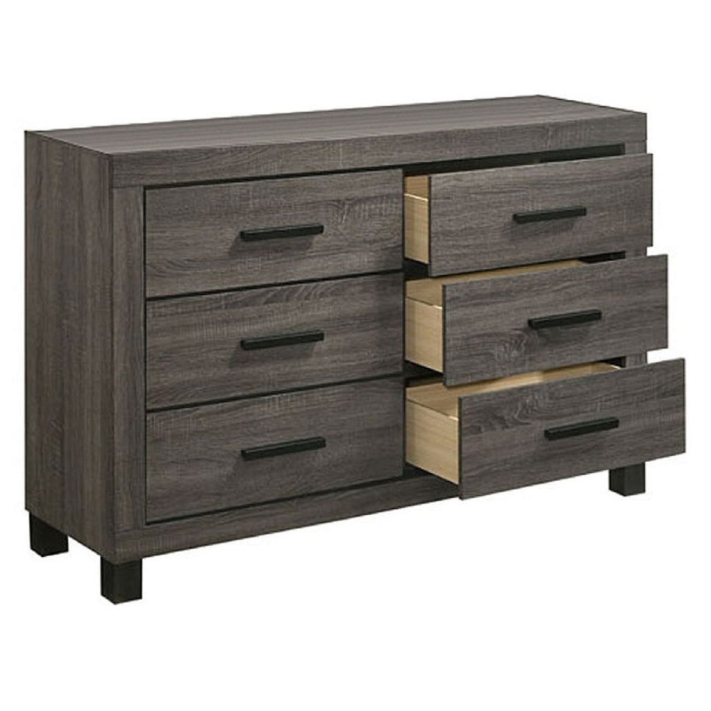 1 Piece Dresser Bar Handle Bedroom Furniture - Gray