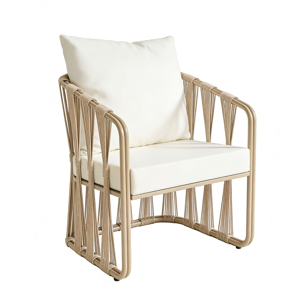 Chair With Cushion (Set of 2) - Beige