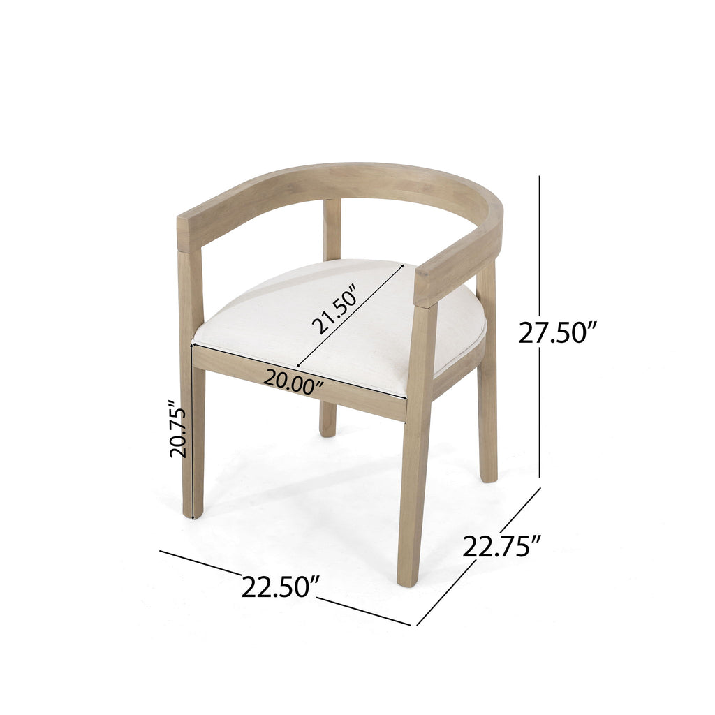 Contemporary Dining Chair Set With Armrests