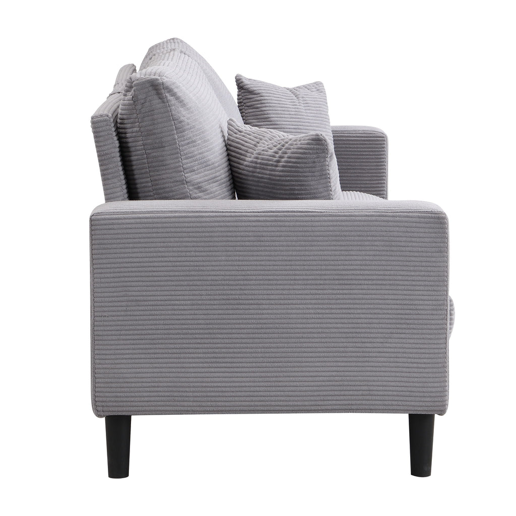 Modern Upholstered 3 Seat Sofa, High Resilience