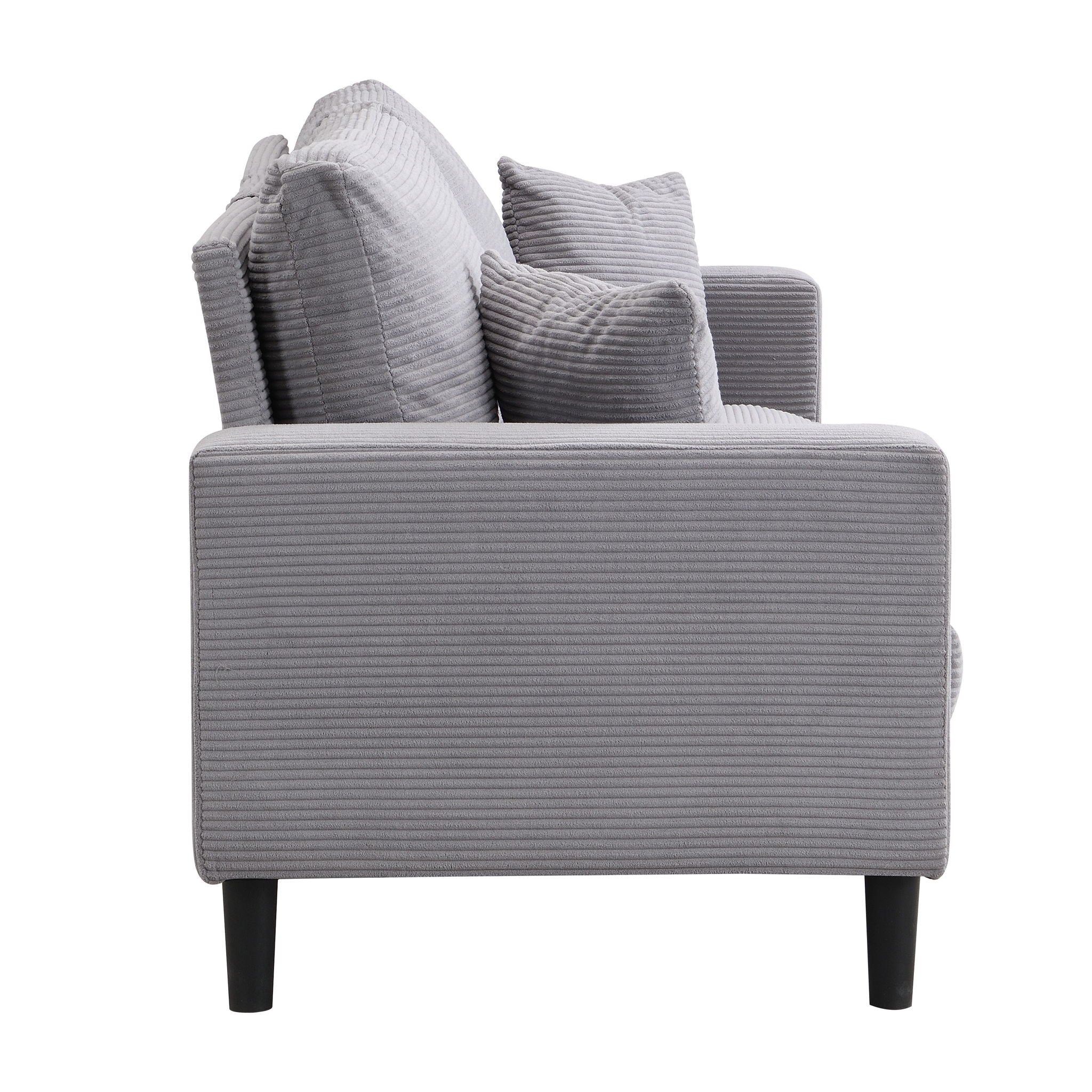 Modern Upholstered 3 Seat Sofa, High Resilience