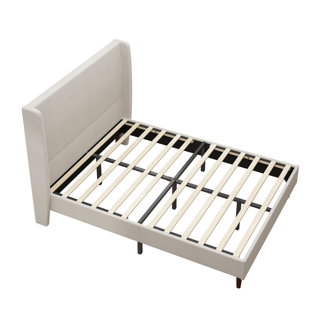 Upholstered Bed & High Headboard Design
