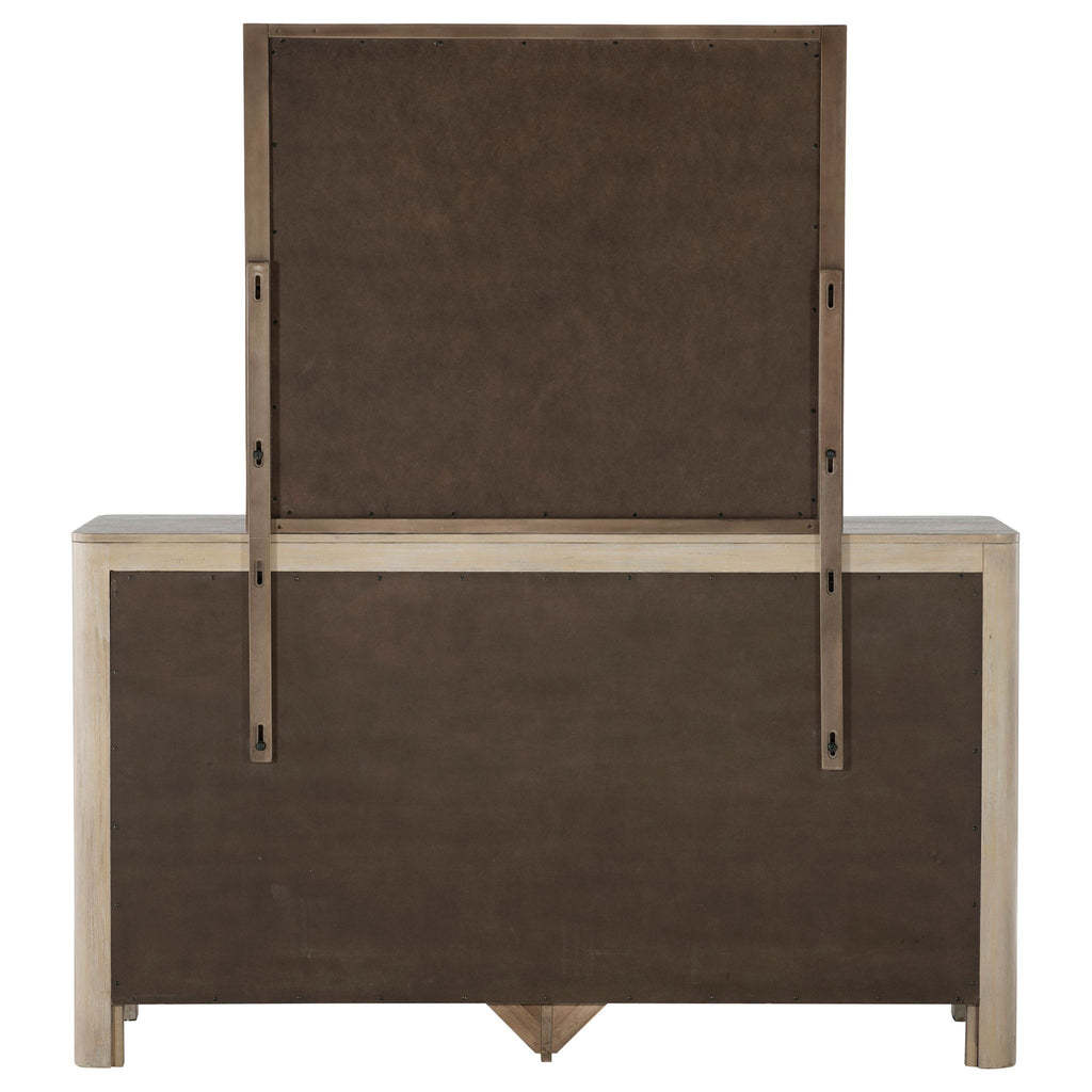 Flores - 9 Drawer Dresser With Mirror - Mango Color