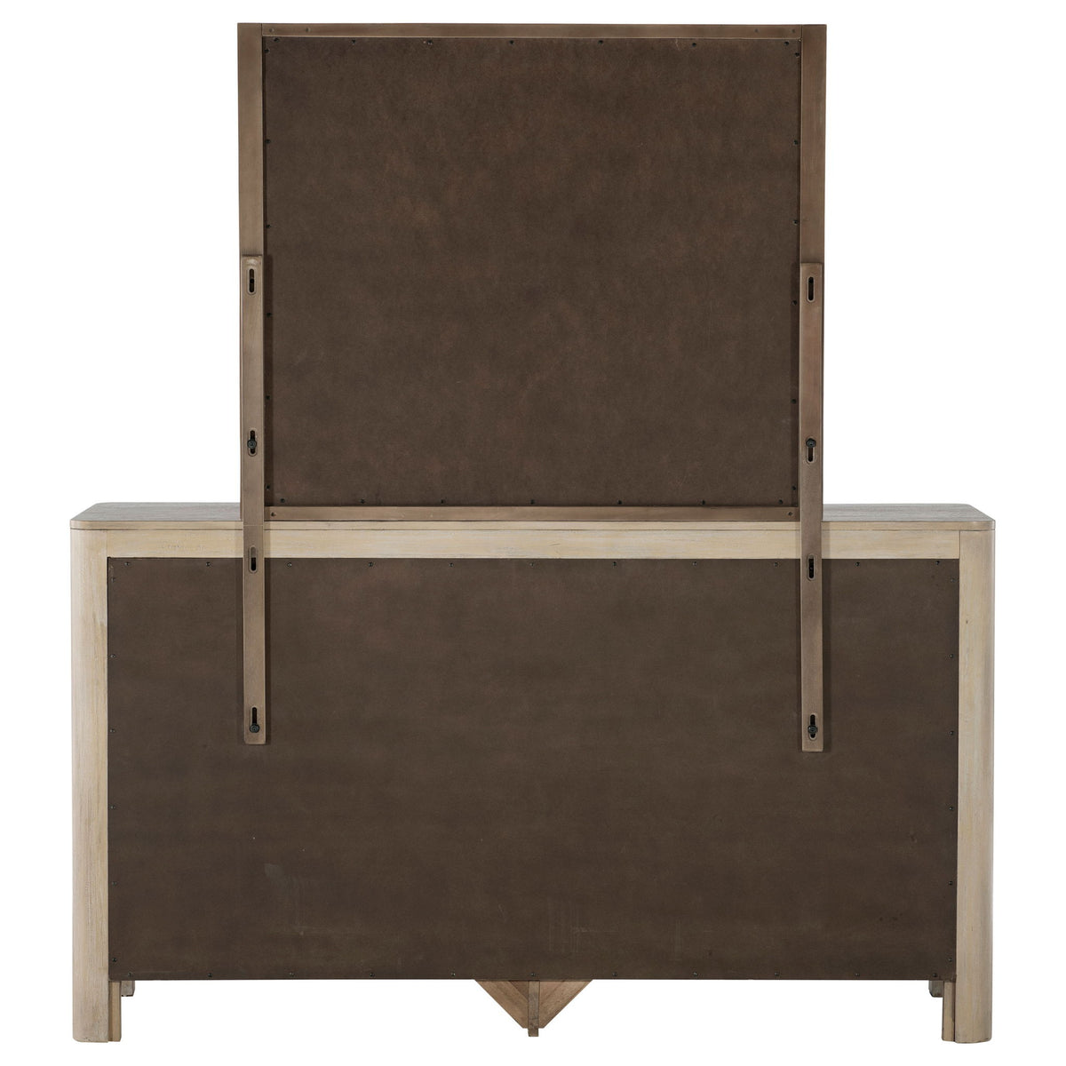 Flores - 9 Drawer Dresser With Mirror - Mango Color