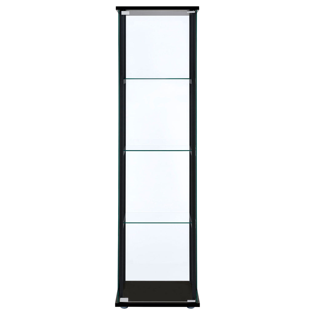 Serena - 4 Shelf Curio Cabinet - Black