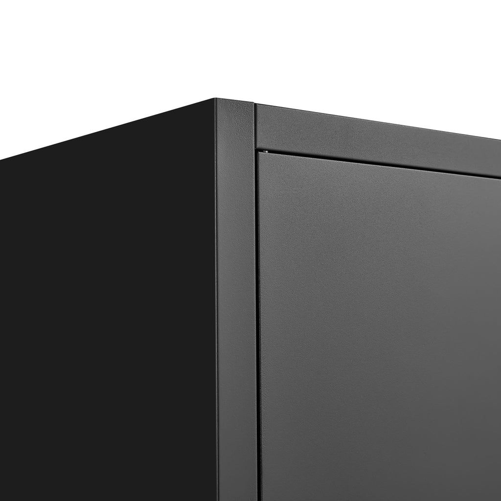 2 Door File Cabinet With Lock, 4 Adjustable Shelves, Heavy-Duty