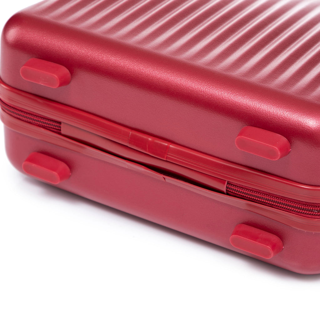 Luggage Set With Cosmetic Case, Combination Lock, Front Opening Design