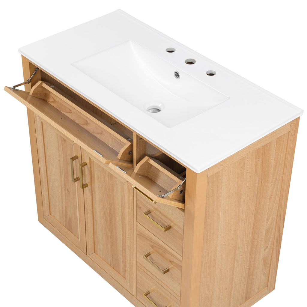Bathroom Vanity & Sink, Soft Close Doors & Drawers - Wood
