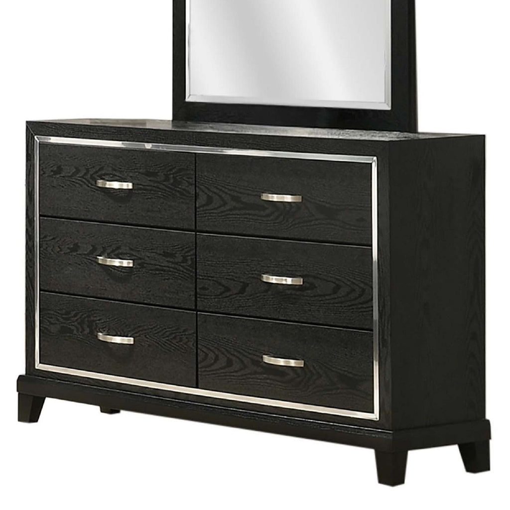 1 Piece Dresser With Tapered Legs Furniture - Black