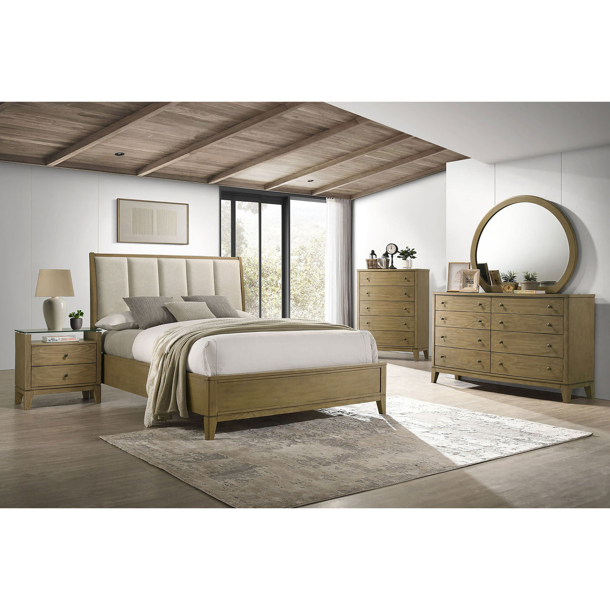 Menlo - 2 Drawer Nightstand - Pine Wood