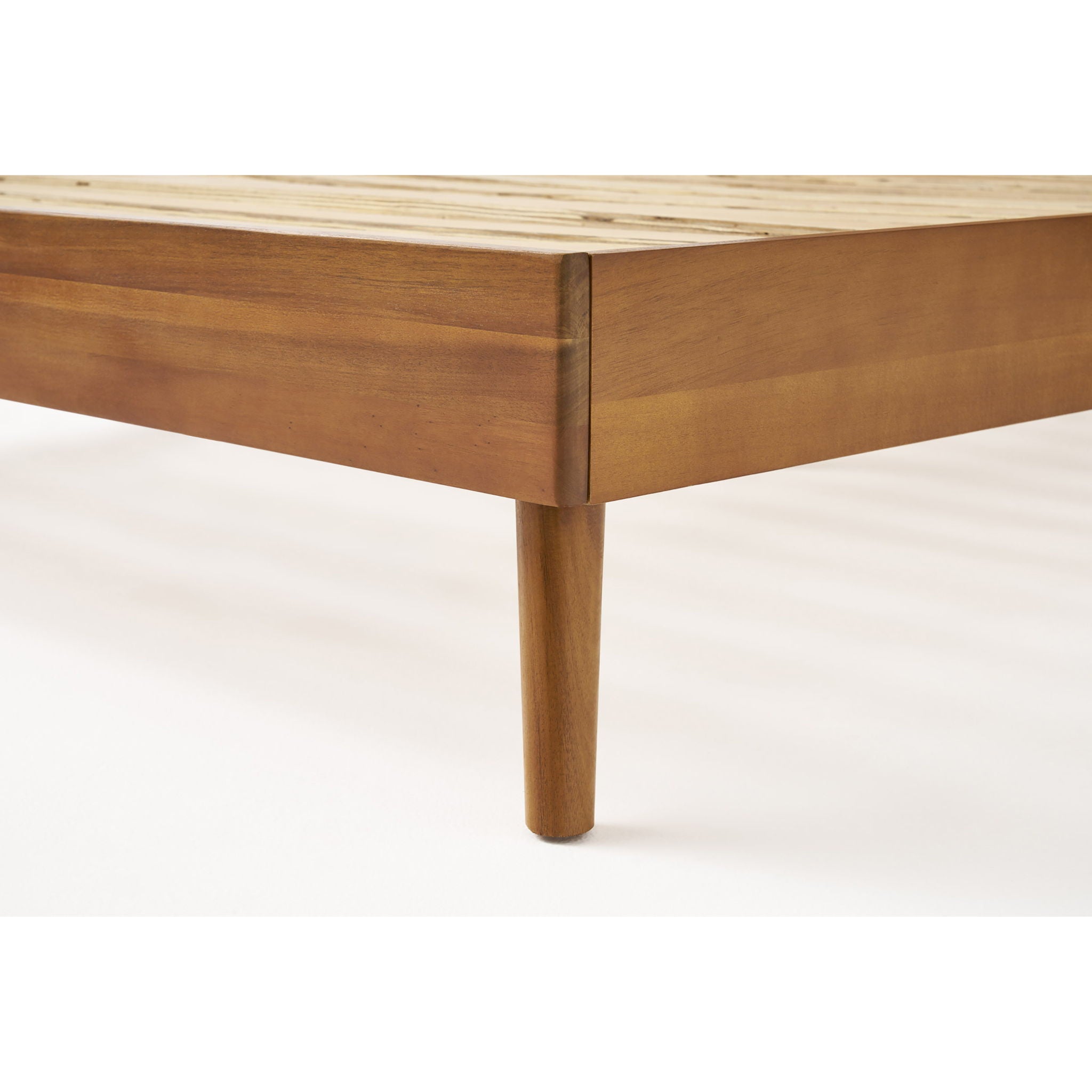 Wildflow - Queen Platform Bed With Splayed Legs And Headboard - Natural