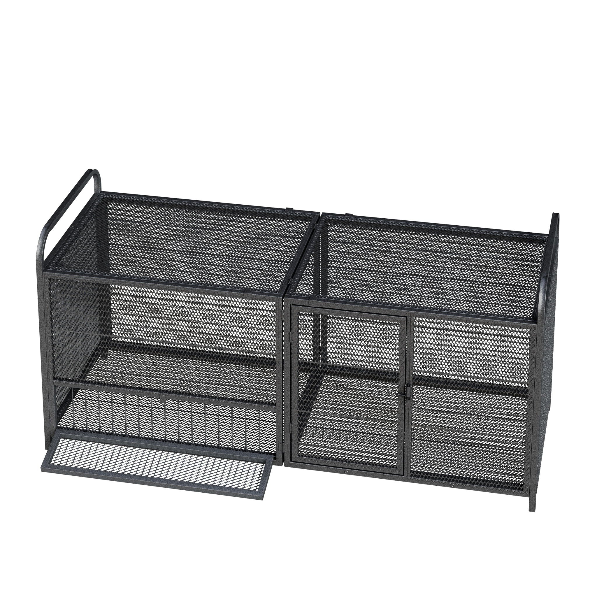 Chicken Cage, Poultry Breeding Coop - Black / Silver