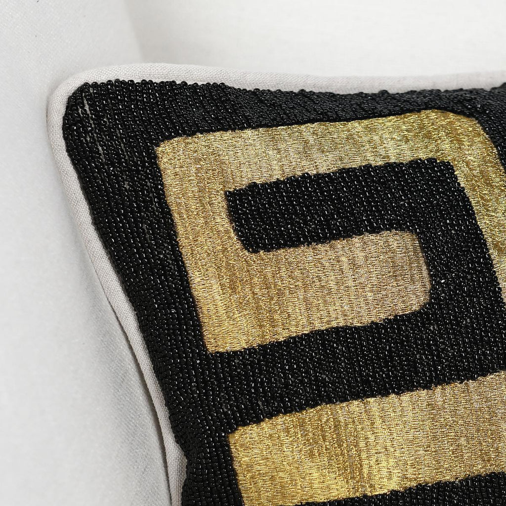 Dala - 12" x 16" Pillow - Black / Gold