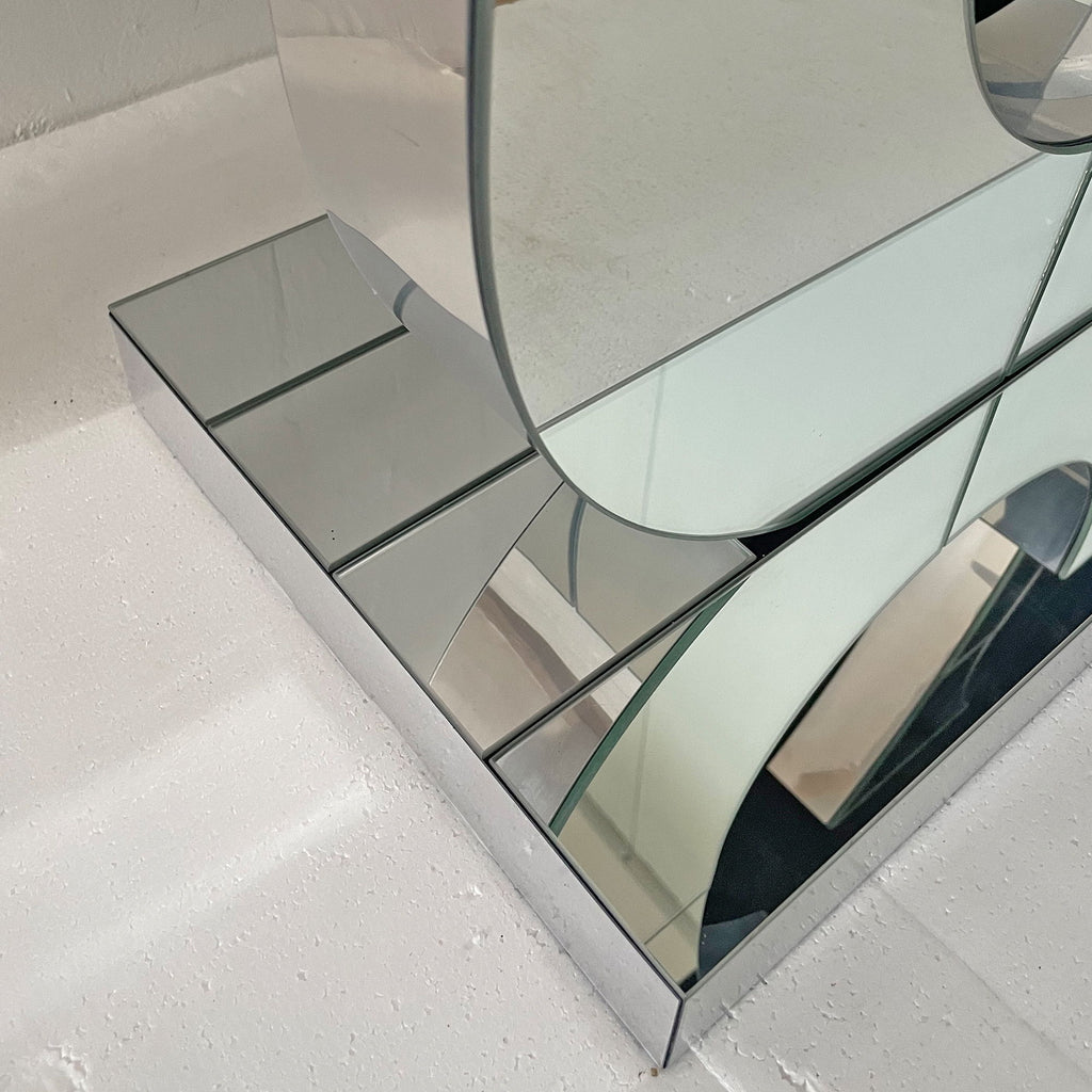 Double C - Base Rectangular Sofa Table For Living Room - Silver
