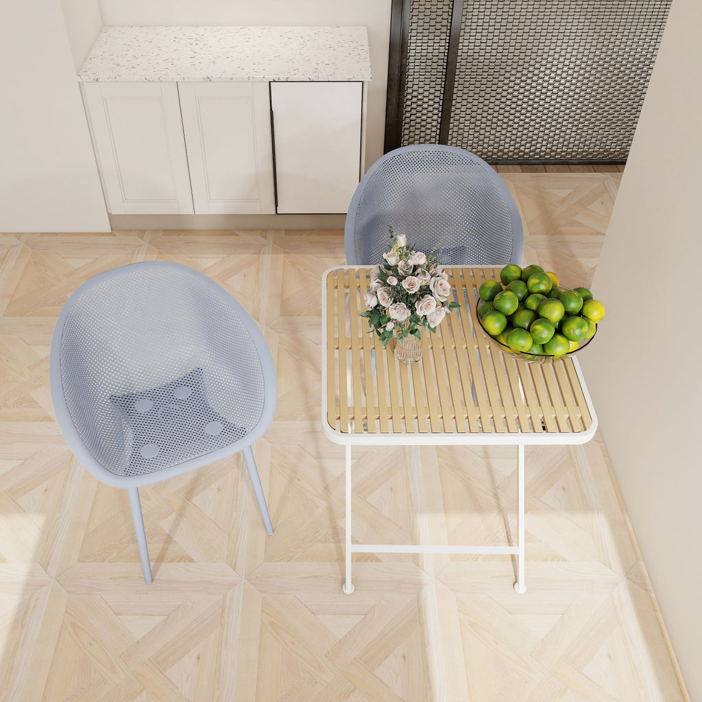 2 Piece Durable Single Chair With Hollow Out Design