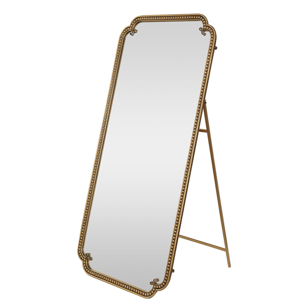 Full Length Mirror With Stand, Floor Standing Dressing For Bedroom - Antique Gold