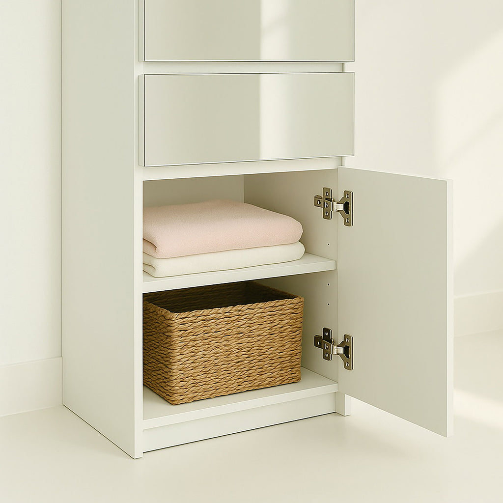 Elise - Modular Closet System & Mirror - White