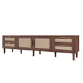 TV Stand, Media Console With 4 Drawers, Soft Closing Hinges - Dark Brown
