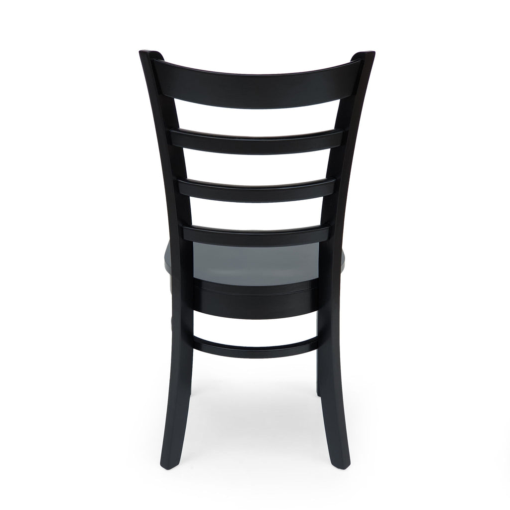 Farmhouse Style Dining Chair Set With Traditional Ladder Back Design