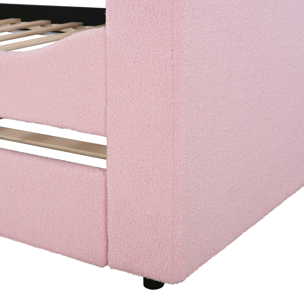 Upholstered Daybed With Storage Armrests, Trundle And Latest Integrated tooth Audio System
