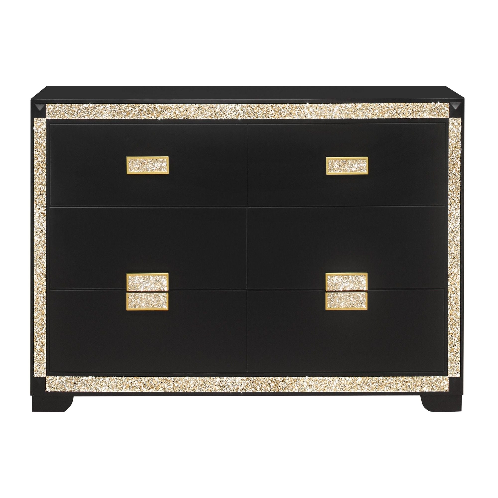 Lively - Bedroom Set With Glitter Detail And Padded Headboard