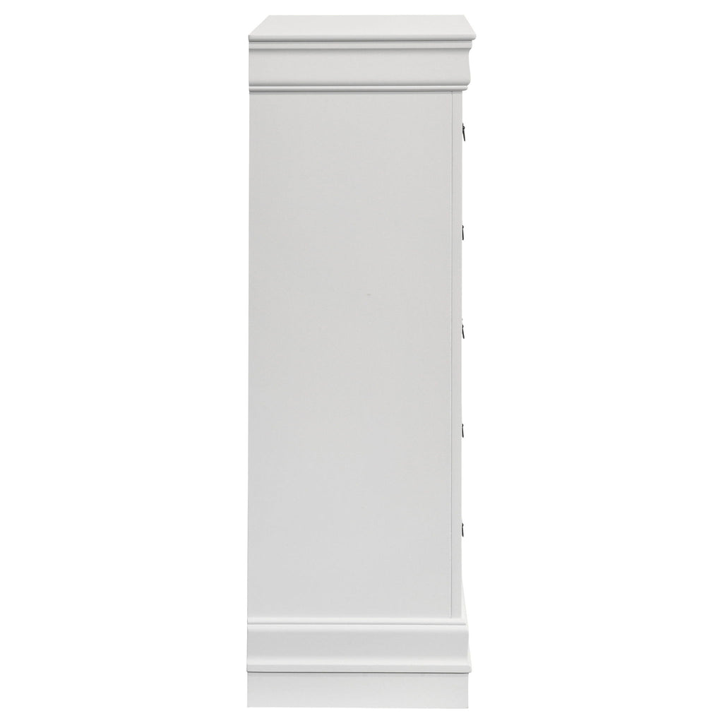 5 Drawer Bedroom Chest - White