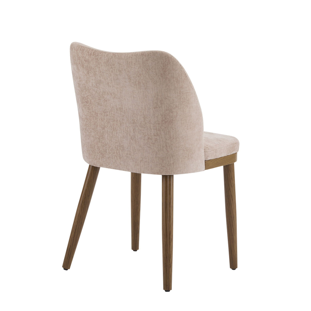 Mid Century Modern Dining Chair With Ergonomic Backrest