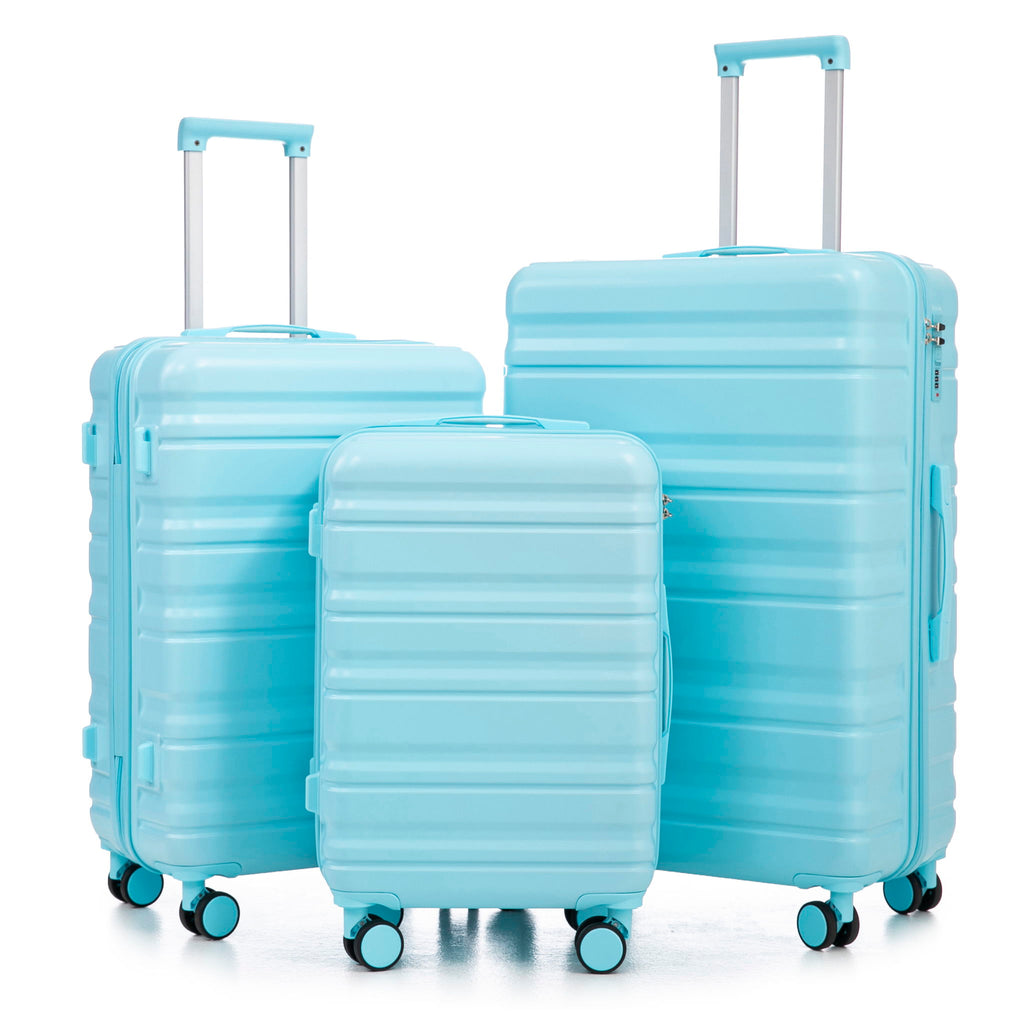 Tourist 3 Piece Luggage Set, Combination Lock, Durable Hard Shell With 360° Silent Wheels