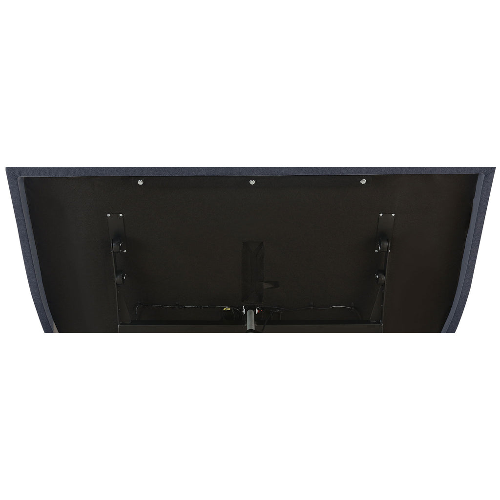 California King Adjustable Bed Base With Ergonomic Support And Wireless Remote Control - Black