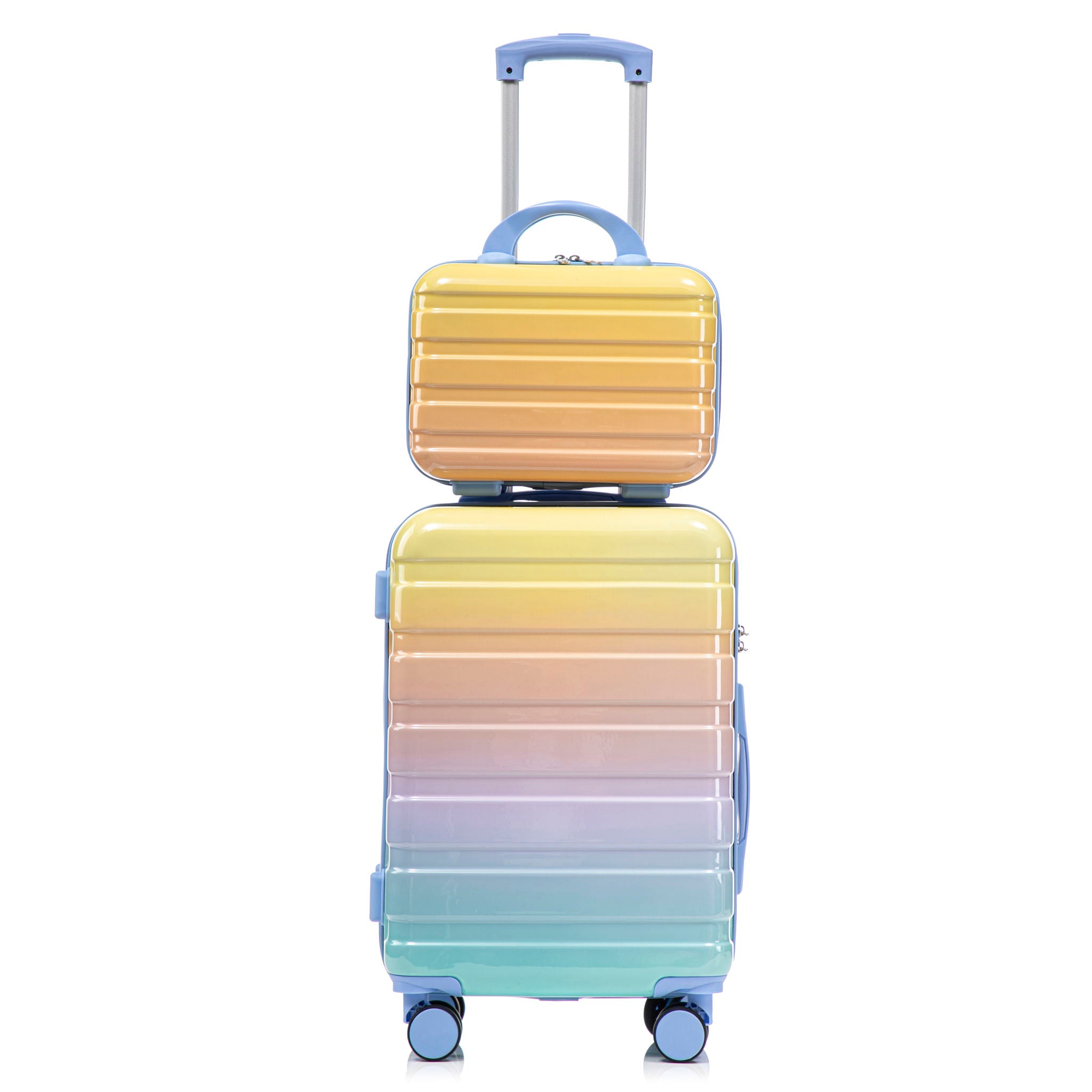 Luggage Set 14" / 20" With Combination Lock And Cosmetic Case