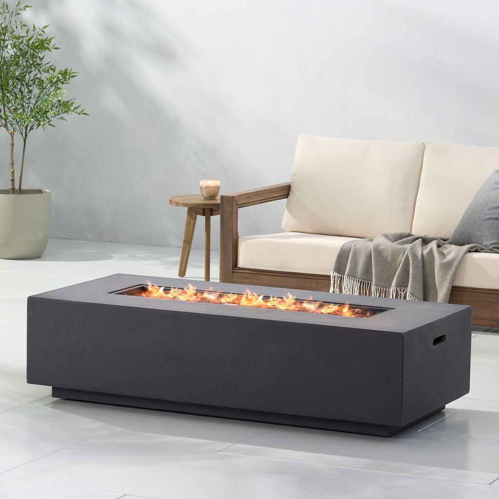 Modern Rectangle Fire Table 50, 000 Btu