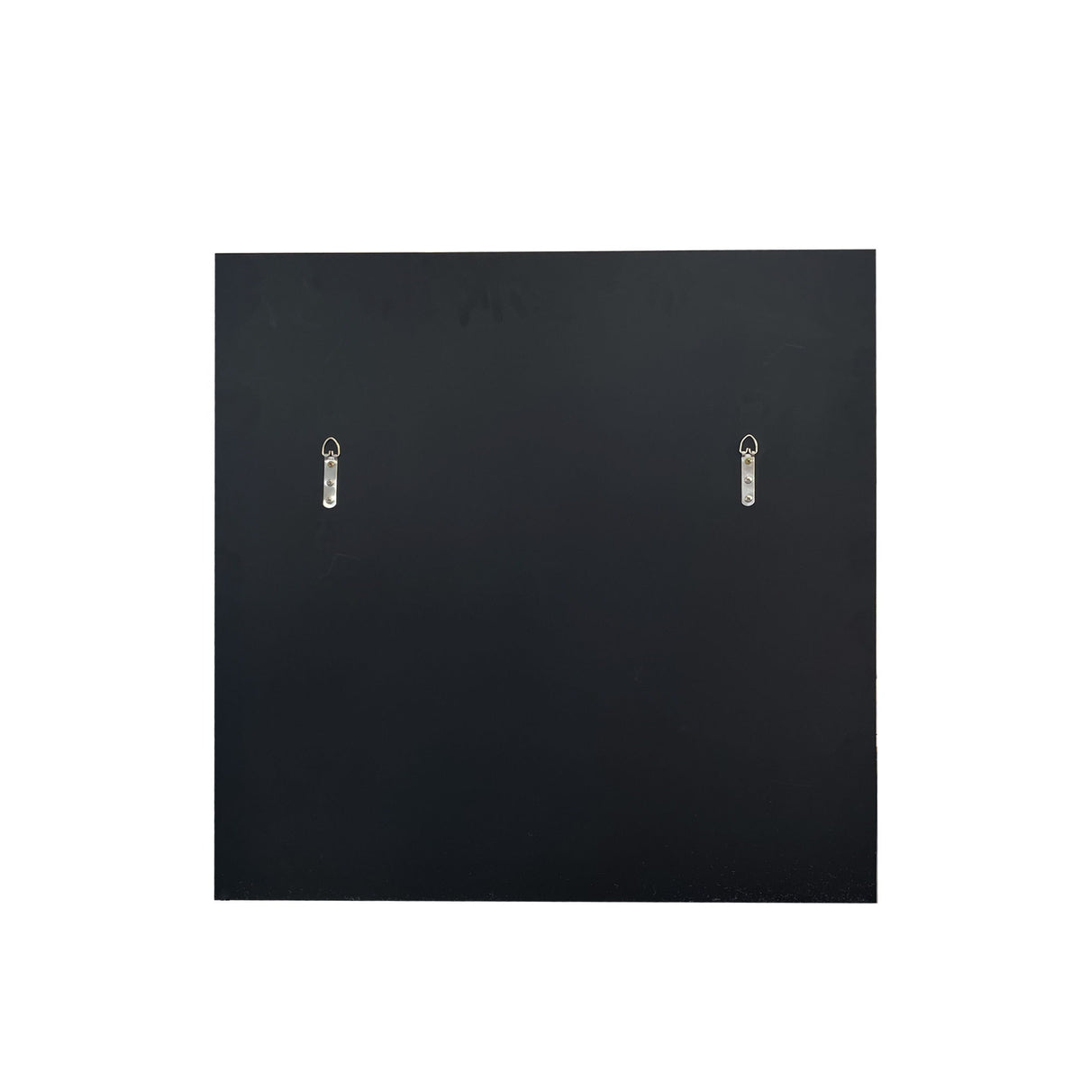3D Beveled Wall Mirror With Frame, Large Square Design For Living Room - Silver