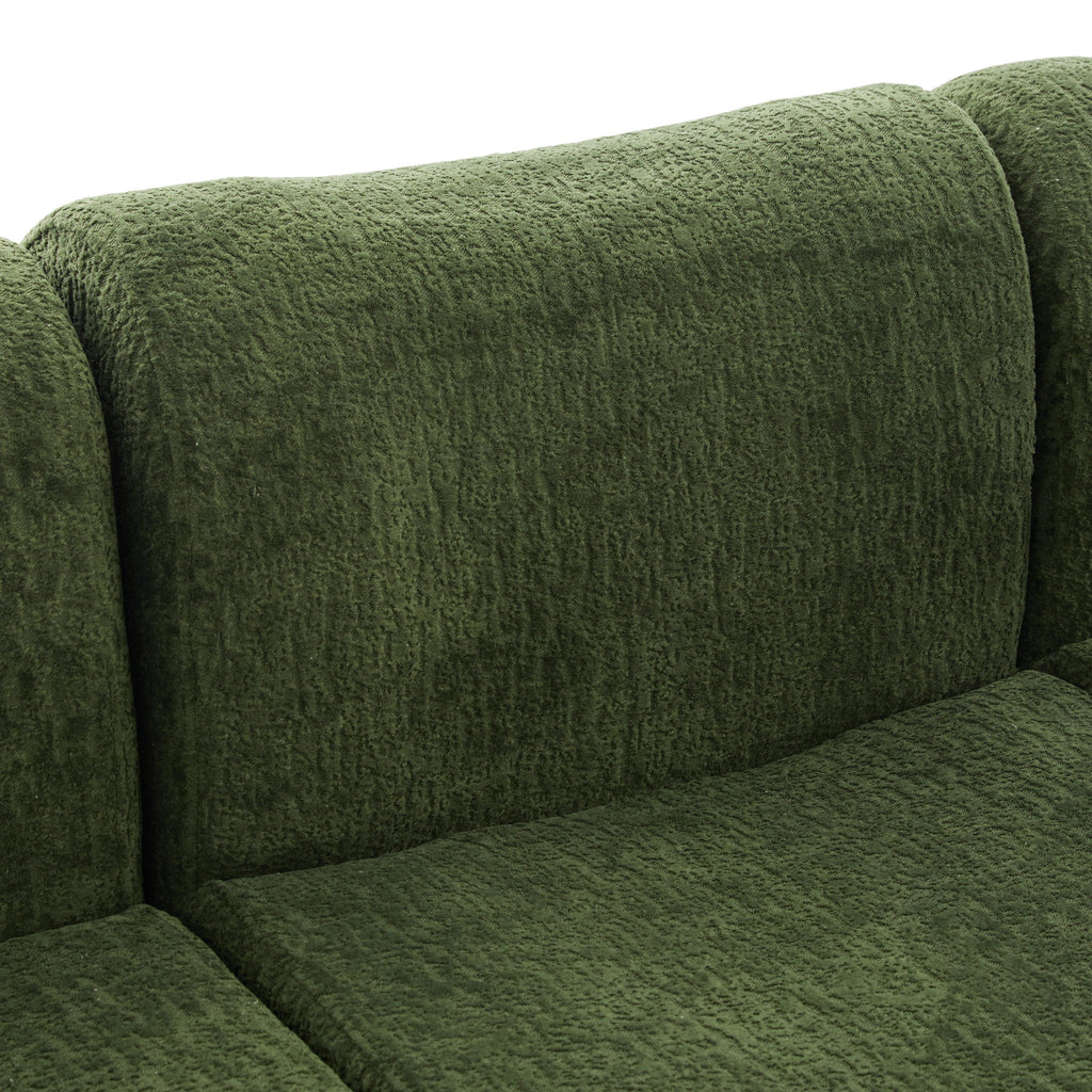 3 Seater Sofa Couch With Curved Armrests