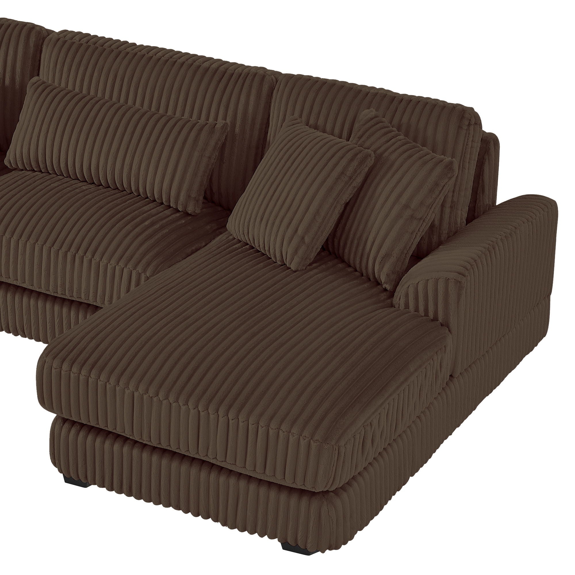 Oversized Sectional Sofa U - Shaped Sofa Couch Modern Sofa Upholstered In Soft With A Chaise Lounge For Living Room