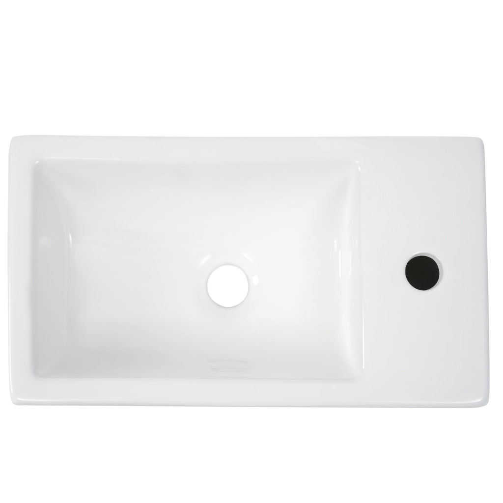 Modern Bathroom Vanity With Sink And 2 Tier Shelf