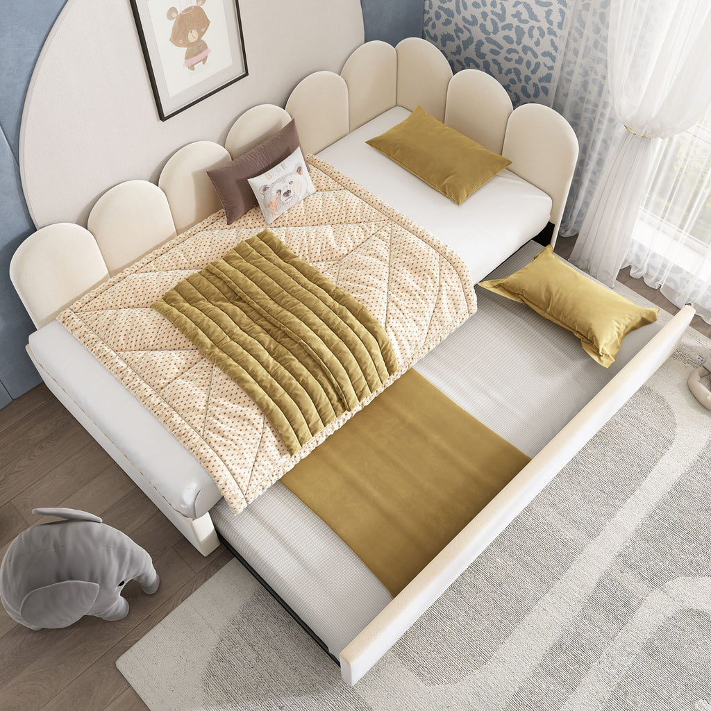 Upholstered Daybed With Pull-Out Bed