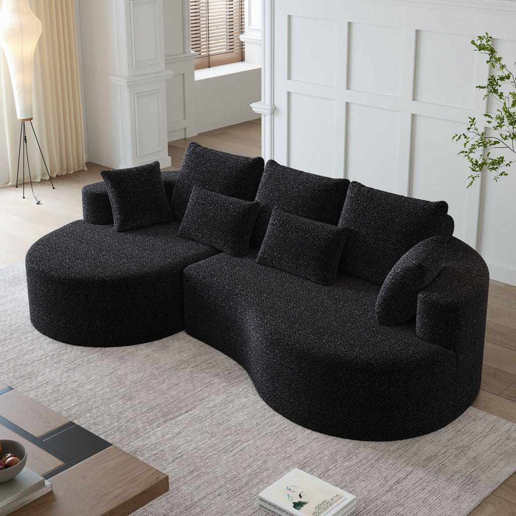 Curved Oversized Sectional Sofa With Extra Deep Seat