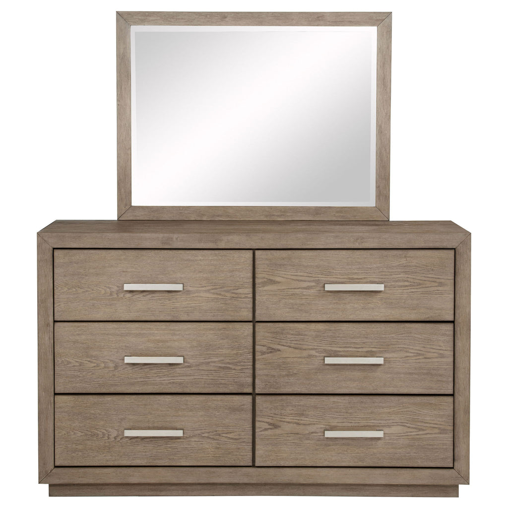 Gibbons - 6 Drawer Dresser And Mirror Set - Brown