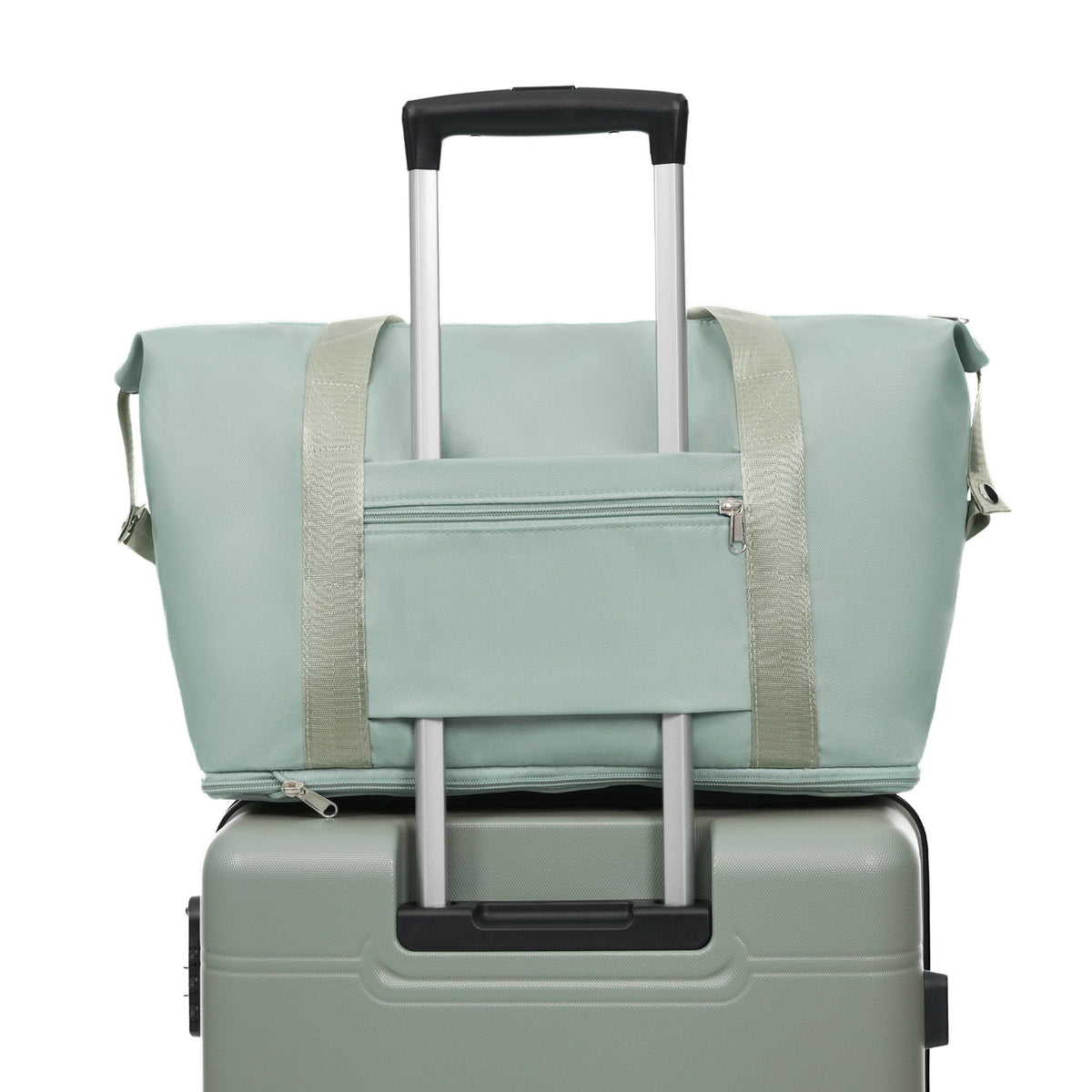 6 Piece Lightweight Hardshell Luggage Set With Double Spinner Wheels, Password Lock