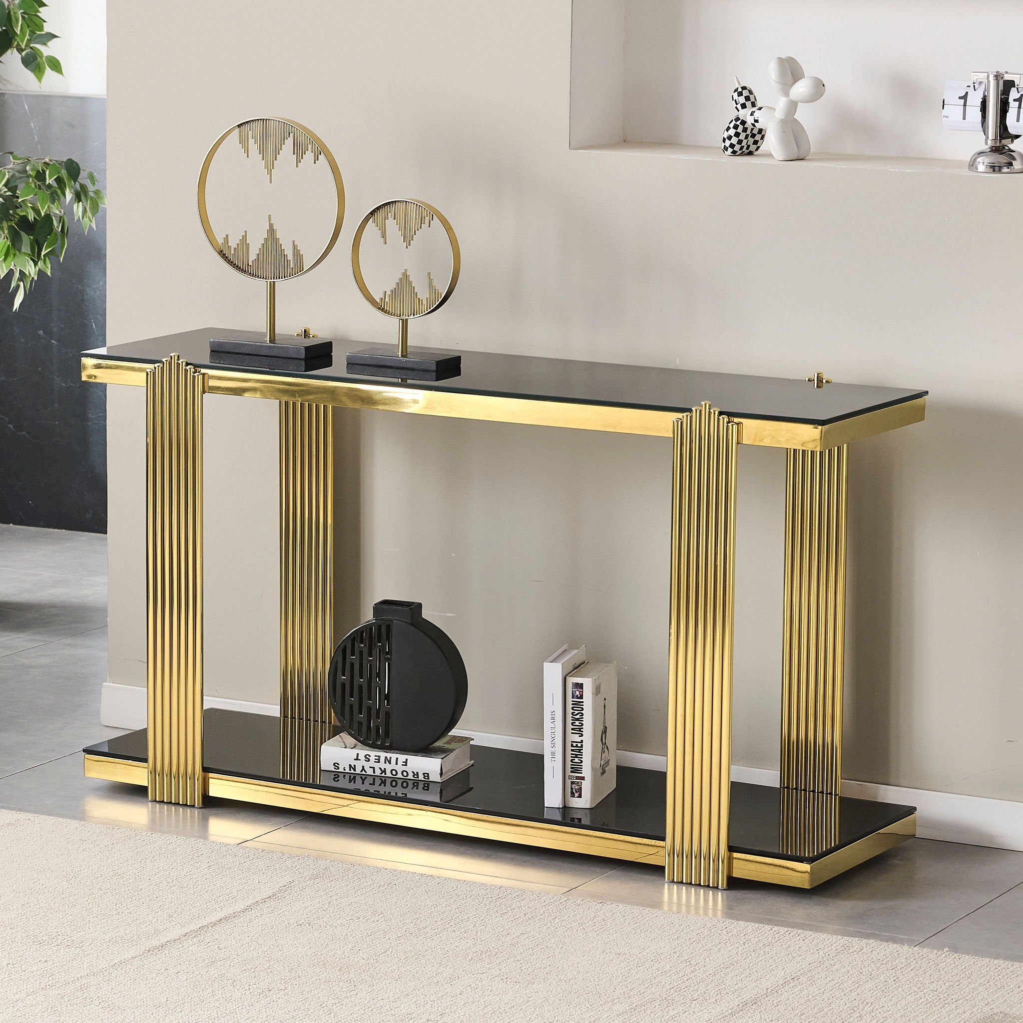 Console Table With Double Tier Storage