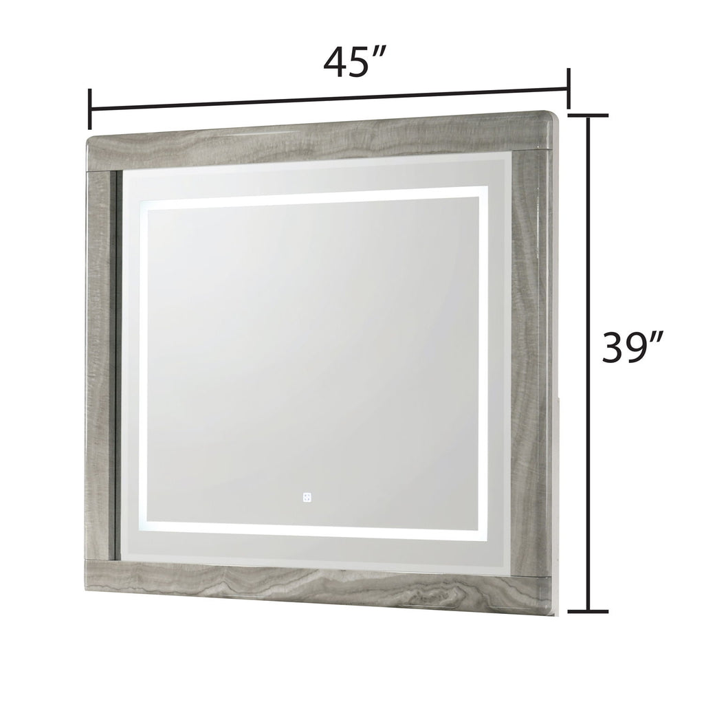 Jazz - LED Mirror With Touch Sensor Switch (Dresser Not Included) - White