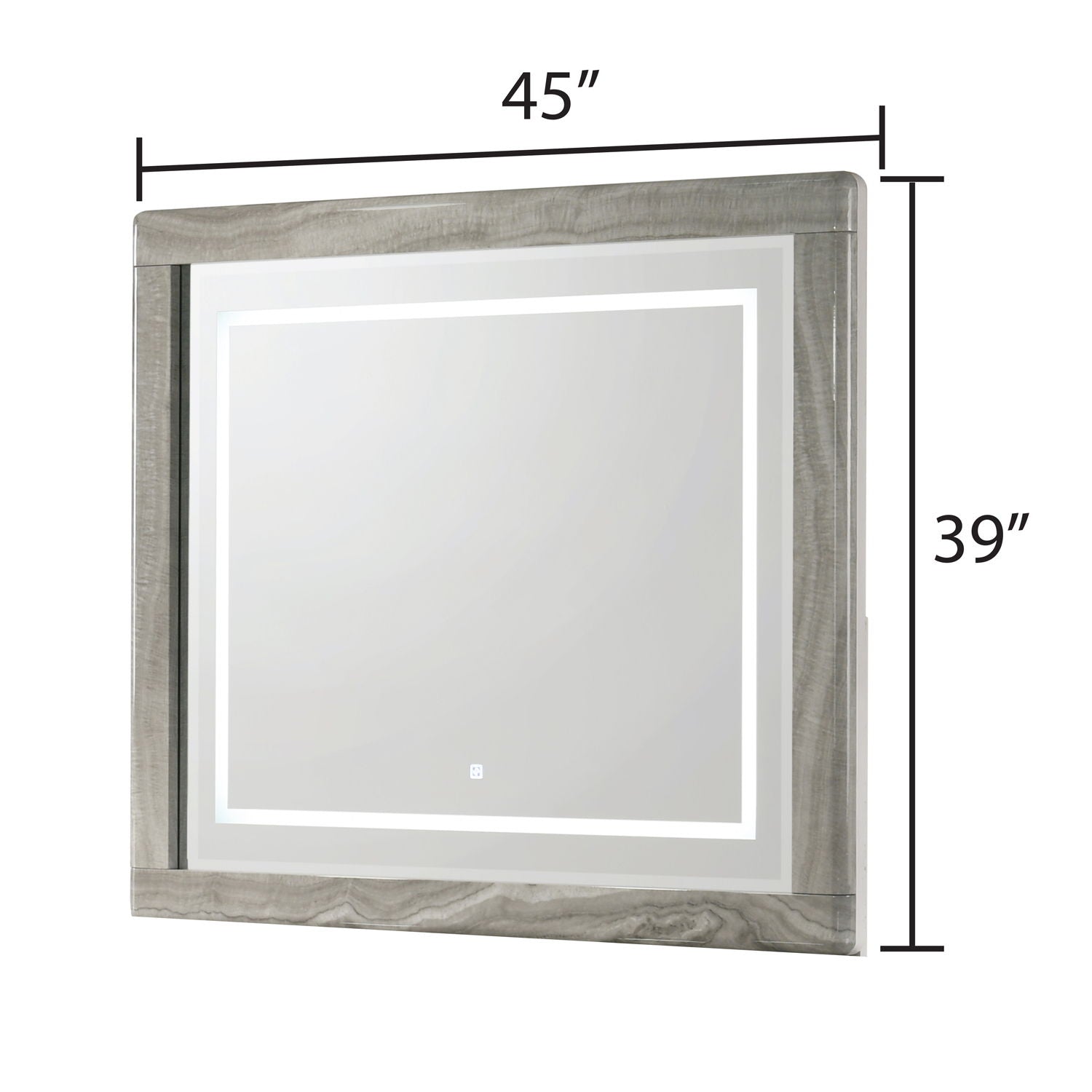 Jazz - LED Mirror With Touch Sensor Switch (Dresser Not Included) - White