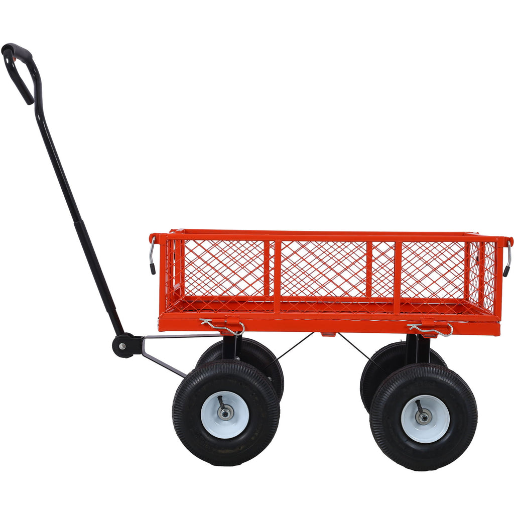 Heavy Duty Steel Garden Cart With Sides
