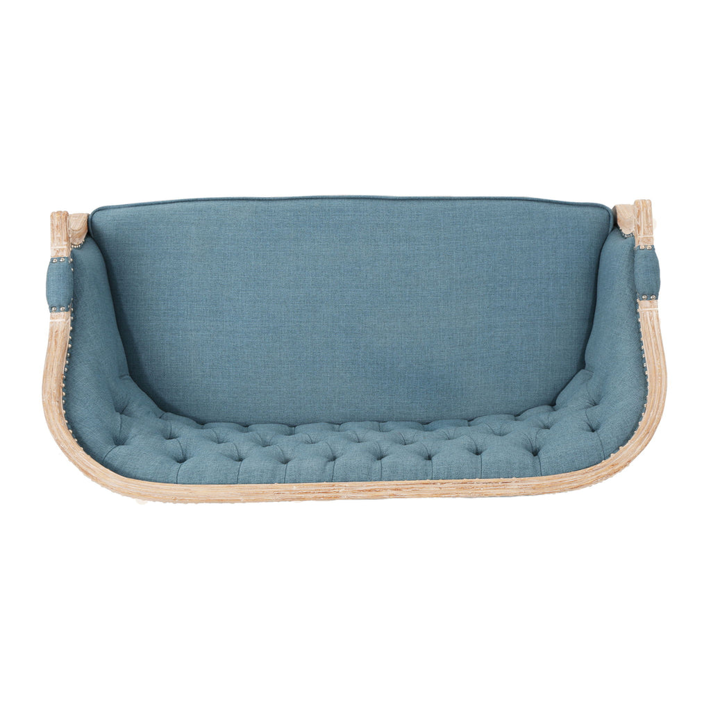 French Country Chesterfield Style Tufted Loveseat