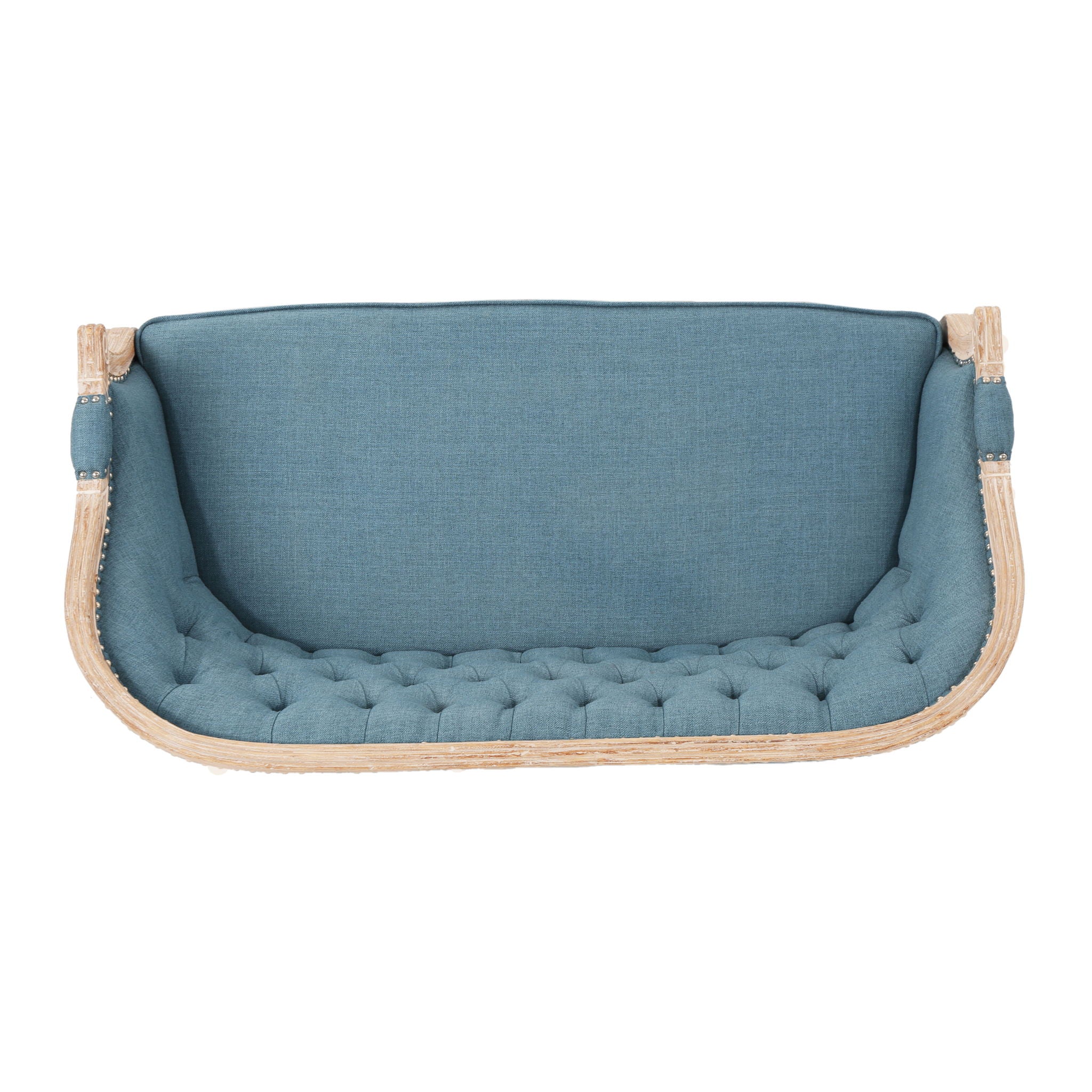 French Country Chesterfield Style Tufted Loveseat