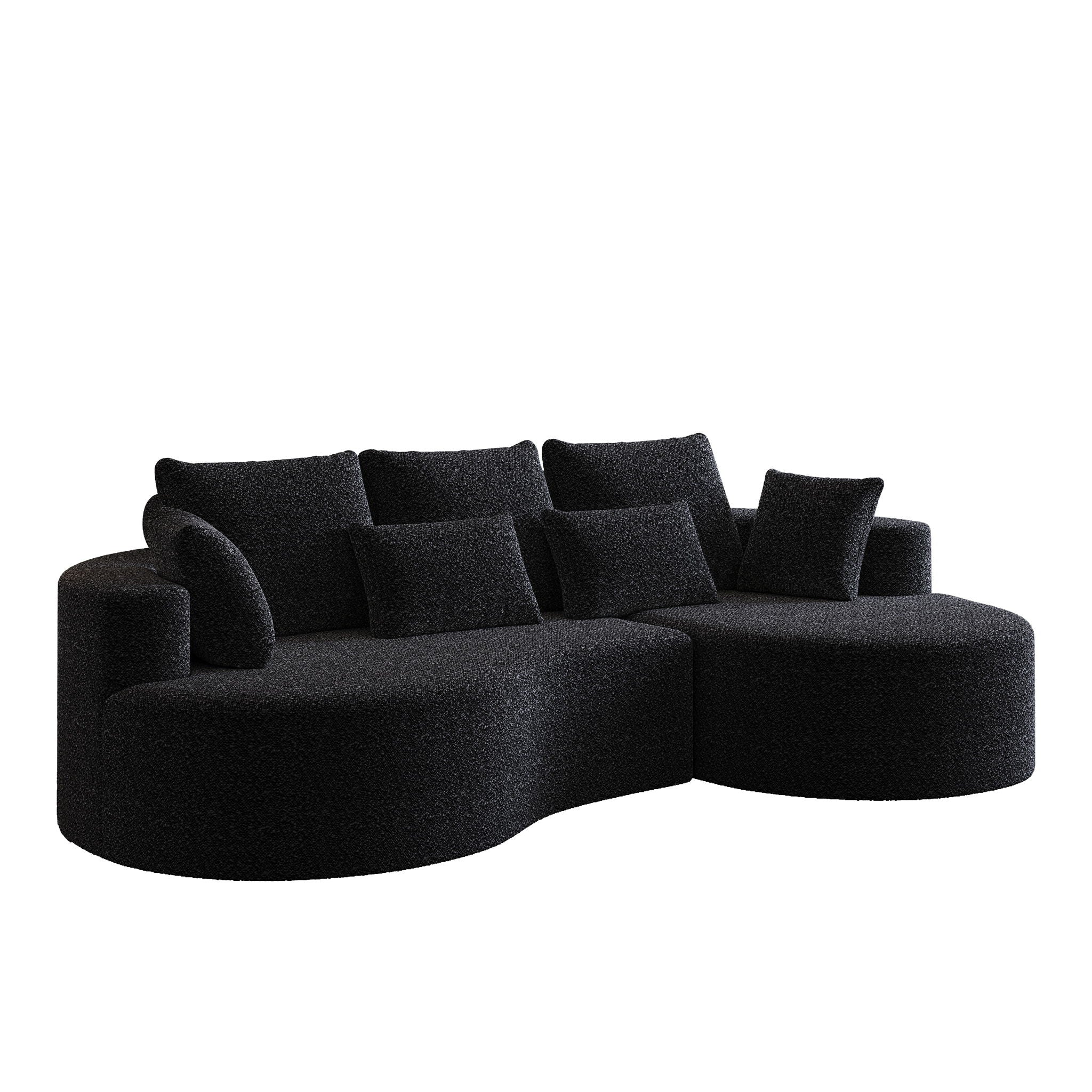 Curved Oversized Sectional Sofa With Extra Deep Seat