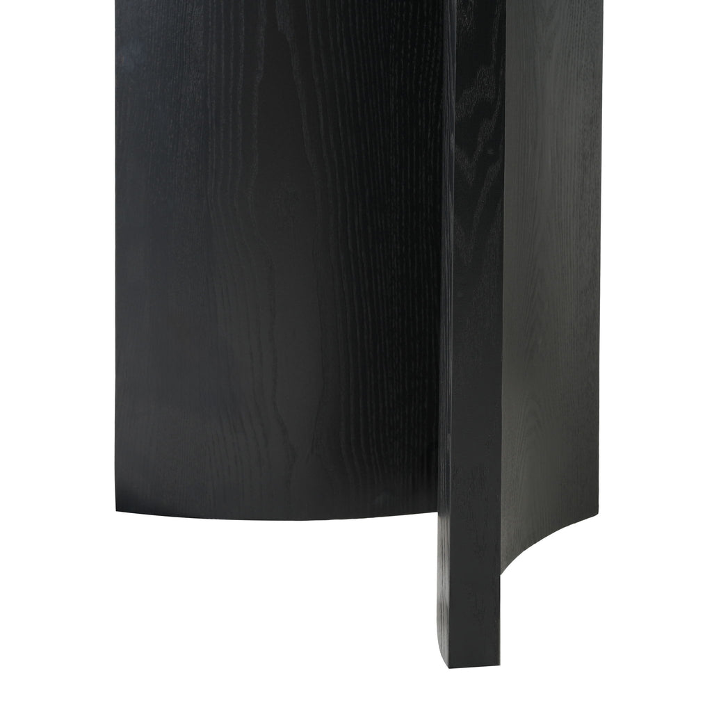 Dining Table With Curved Legs - Black